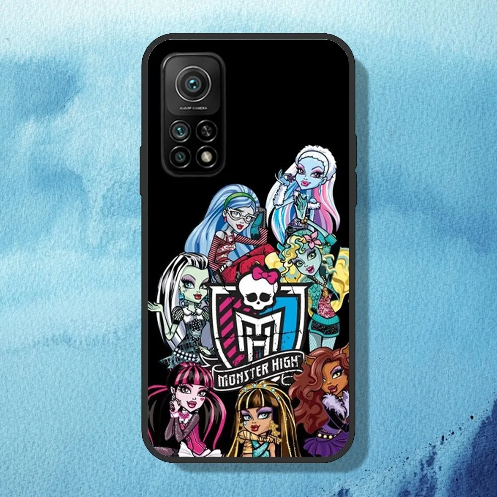 Cartoom M-Monster H-High Phone Case For Xiaomi 12U 12pro Redmi 6 6A 7 7A K40pro Note8 Note9 Black Shell