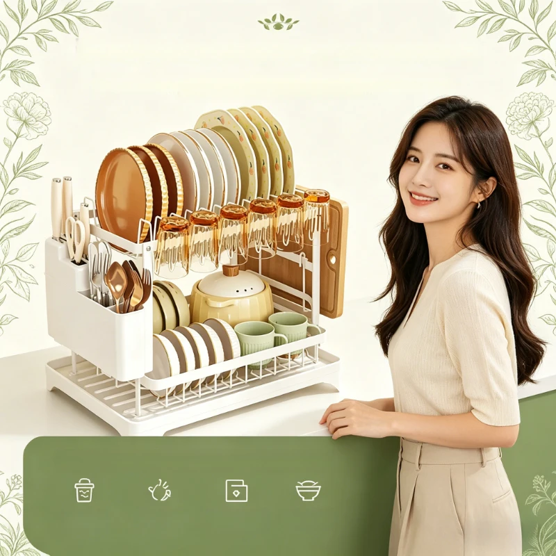 

Прозрачная подставка для сушки посуды: быстрое хранение, экономия места, органайзер для кухни