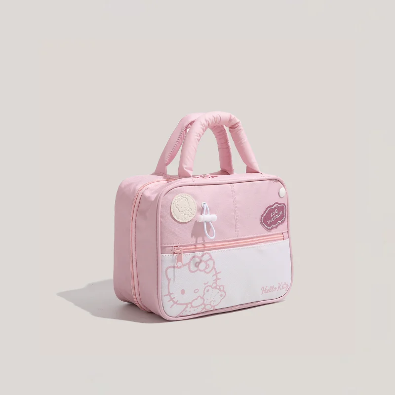 Sanrio hello kitty bonito saco de cosméticos de higiene pessoal kulomie impressão dos desenhos animados grande capacidade saco de armazenamento de roupas de viagem