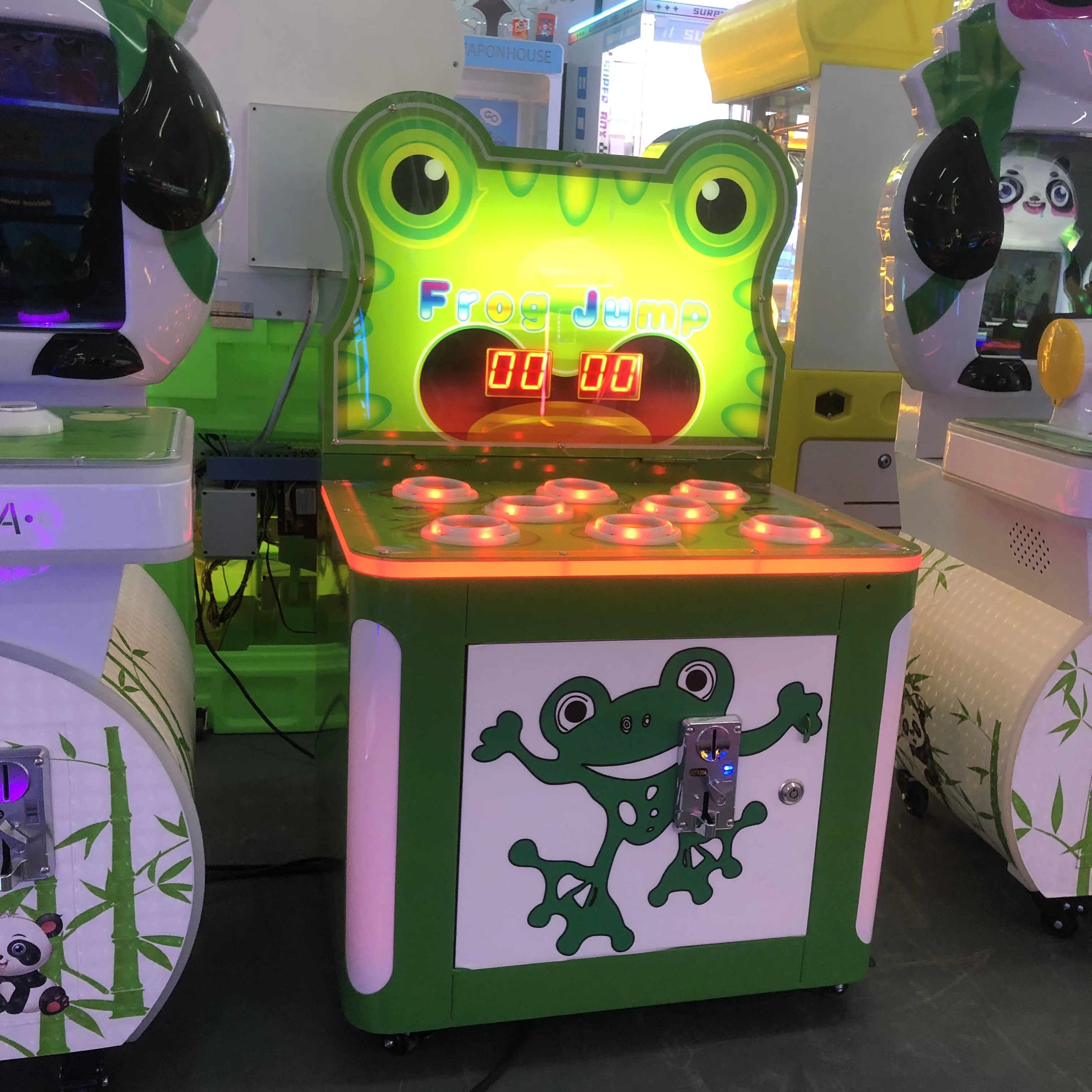 屋内用メタルハンマーでカエルを叩くモグラ叩きゲーム機、コイン - Whack A Mole Arcade のレビューと価格