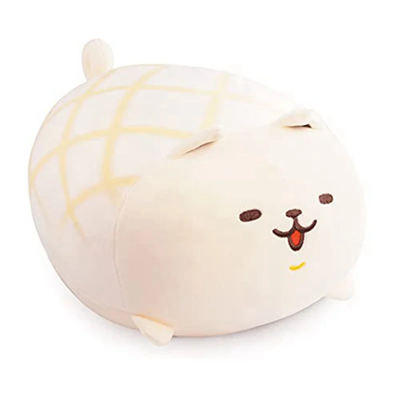 JY-peluche Shiba Inu en peluche, oreiller de pain d'ananas-chignon en forme de chien doux, poupée Akita mignonne, meilleurs cadeaux 30Cm jaune