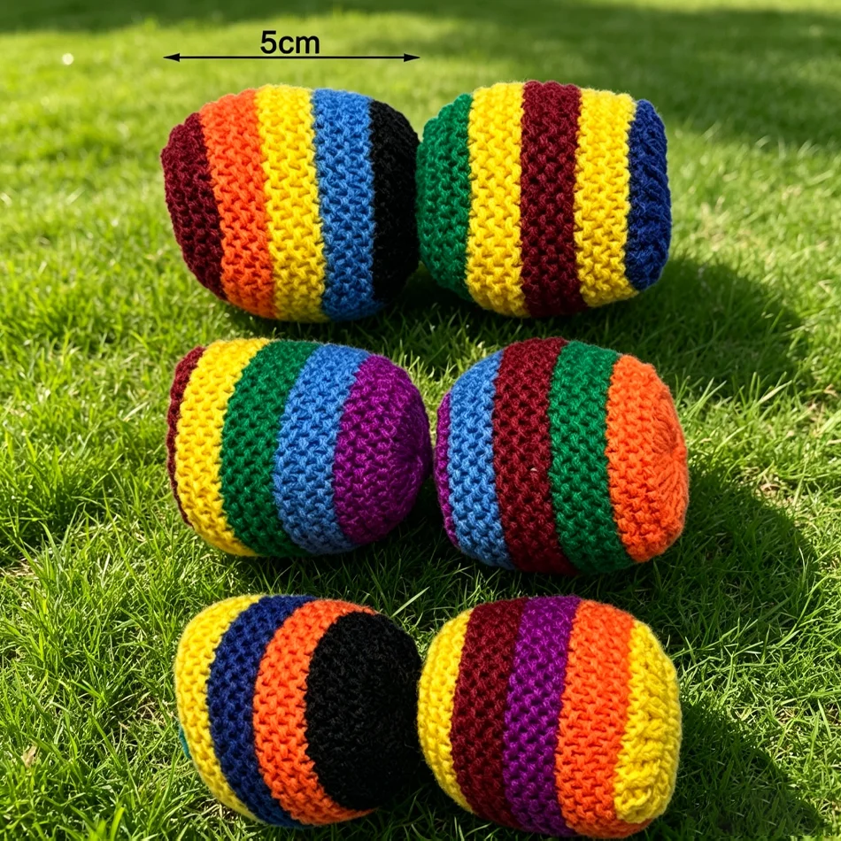 Hot Outdoor Soft Handmade Woolen Sandbag Sacks Juggling Balls Durable  Group Playing Activities Toys