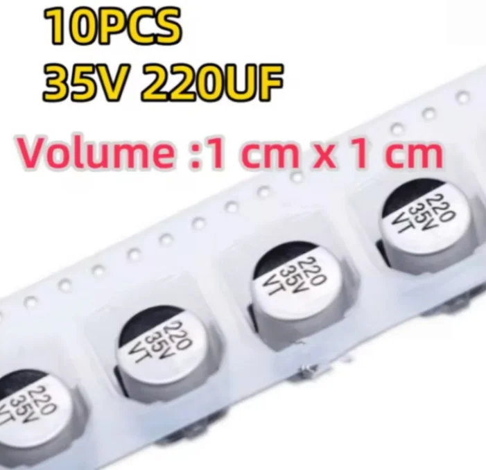 10 brand new 35V220UF 35V100UF 50V220UF (size 10×10 mm) automotive engine transmission computer board solenoid valve capacitors