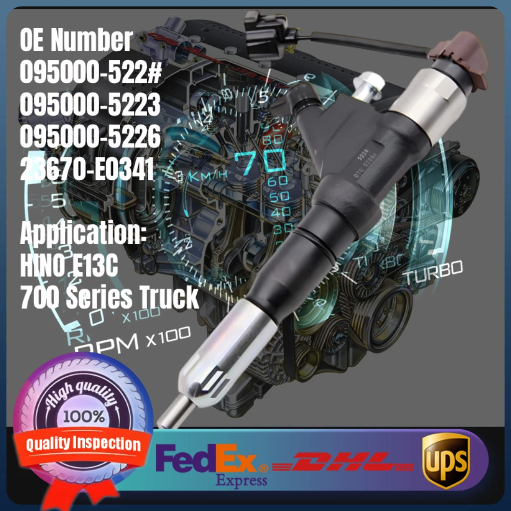 

Diesel Fuel Injector 095000-5223 095000-5226 23670-E0341 for Hino 700 Series Truck E13C Engine