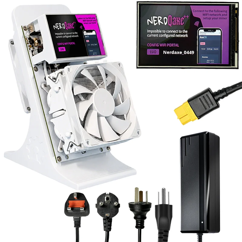 2026 New NerdQaxe++ 6TH/s 100W Low Power Silent Solo Bitcoin Miner Open Source BM1370 Chip Home Mini SHA256 ASIC Mining Device