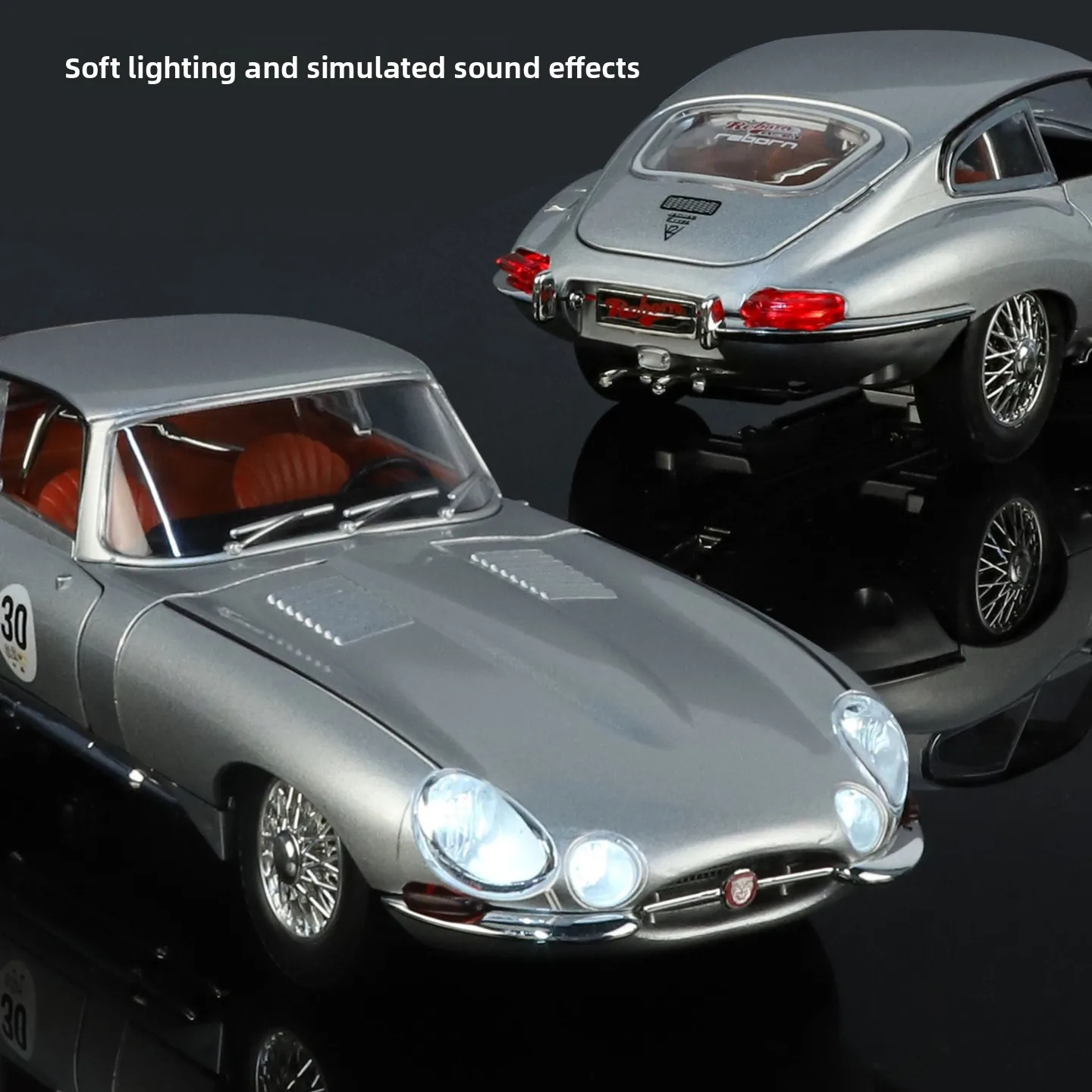 1:24 винтажный автомобиль E-TYPE, классический спортивный автомобиль, модель автомобиля из сплава, литая под давлением игрушка со звуком, светом, украшения транспортных средств, игрушки для детей, подарки