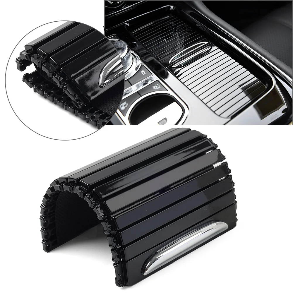 Black Car Center Console Cup Holder Roller Blind For  XJ XJR XJR575 2010 2011 2012 2013 2014 2015 2016 2017 2018 2019