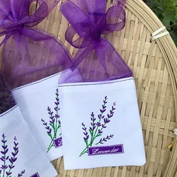 6pc/lot Natural Lavender Bud Sachets Dried Flower Sachet Bag Aromatic Household Wardrobe Car Lavender Air Fresheners Empty bag