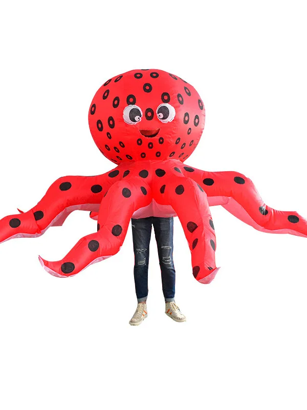 

Unisex Funny Inflatable Octopus Cosplay Costume Suit Adult Fancy Dress Performance Clothes Halloween Carnival Theme Party