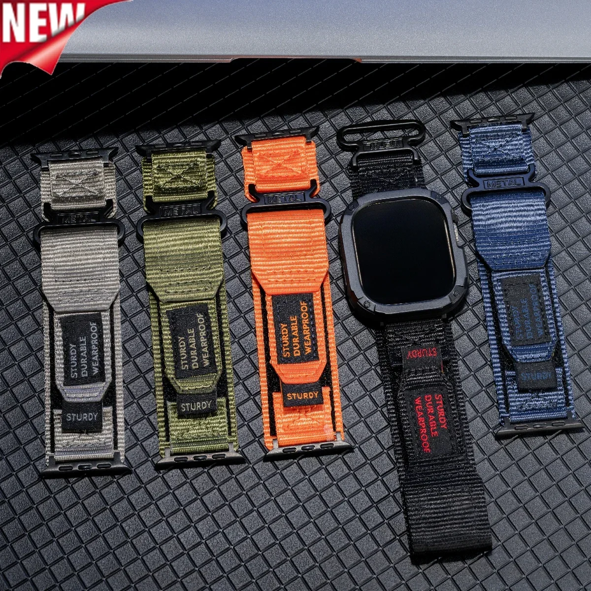 حزام نايلون + حافظة لساعة أبل الترا باند 42 46 مللي متر 49 مللي متر 44 مللي متر 41 مللي متر 45 مللي متر 40 مللي متر سوار رياضي تكتيكي لسلسلة Iwatch 10 9 8 7