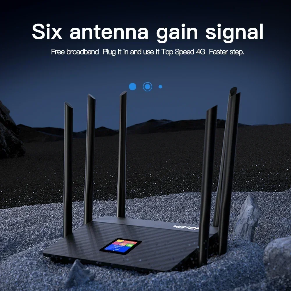 4G CPE WIFI6 Router 4*LAN 1*WAN Ports Modem Router with SIM Card Solt Wireless Router 2.4G+5.8G Gigabit Ethernet