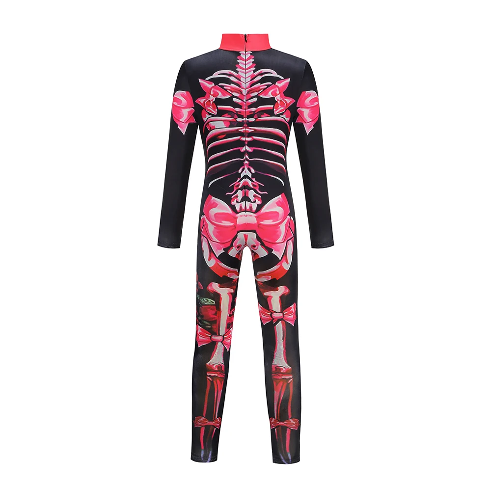 Skeleton Jumpsuit For Girls Halloween Cosplay Costume Ghost Bride Gothic Bodysuit Party Kids Vestidos Clothes view 6