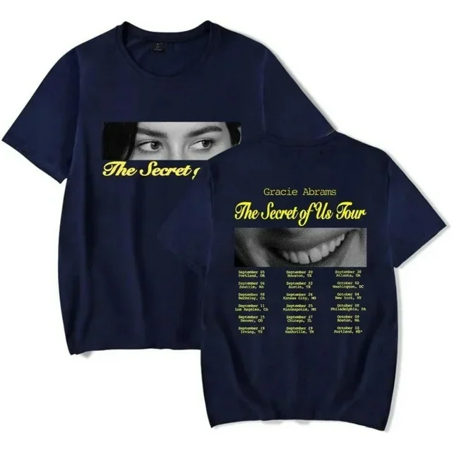 Gracie Abrams The Secret of Us Tour 2024 T Shirt Short Sleeve crewneck tshirt men/women trendy Top