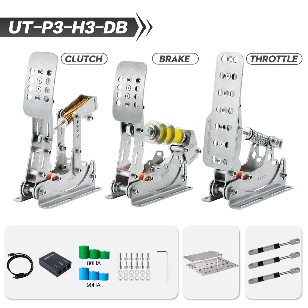 SIMJACK Ultimate Pedalen Sim Racing Pedalen PC Racing Simulator Druksensor Load Cell HE Hydraulische Pedalen