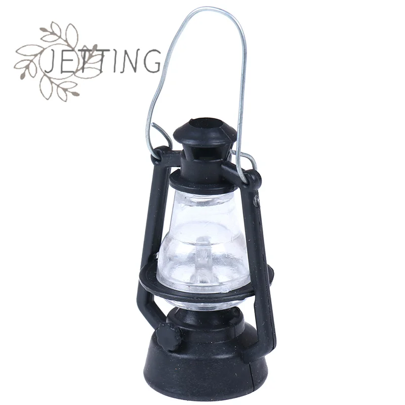 Hot 1:12 Dollhouse children gift Toy mini Furniture Miniature black Kerosene lamp