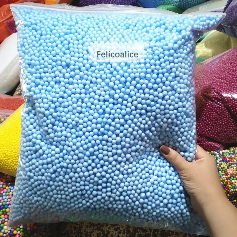 250 g/Beutel Macarons 2–3,5 mm 4–6 mm Pastell-Mini-Schaumperlen, bunte Styropor-Styropor-Füllkugeln, Basteln, DIY – Detail 23