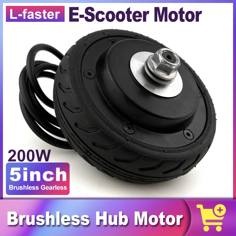 

Electric Scooter Motor Wheel, Brushless Hub, Non-gear Motor Wheel, 5 ", 36V, 200W