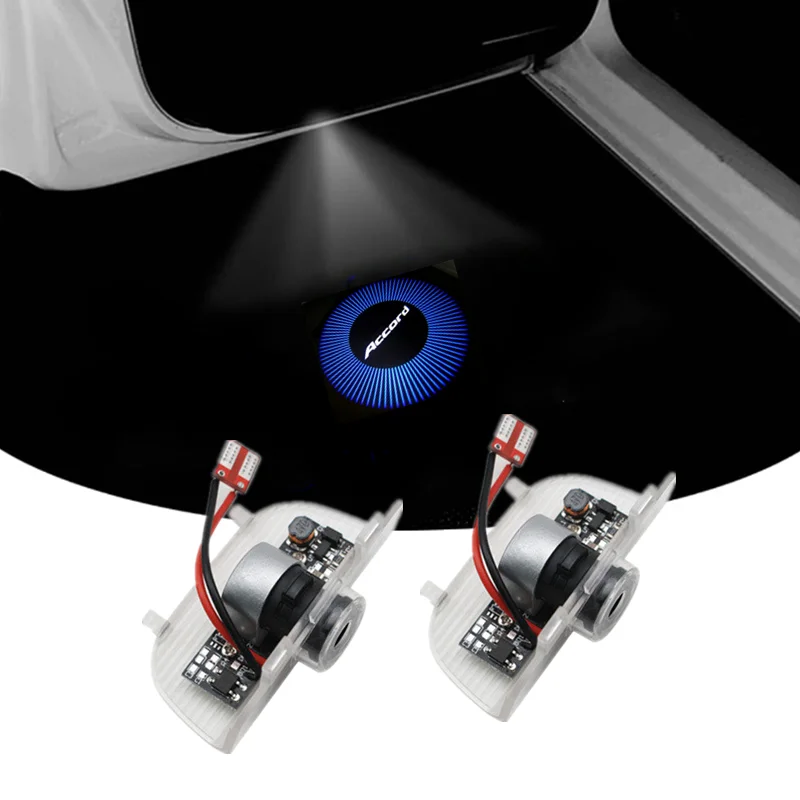 

2PCS Car Door Lights Welcome Laser HD LED Logo Projector Auto Accessories For Accord 9th 10th Welcome Warning Lamp