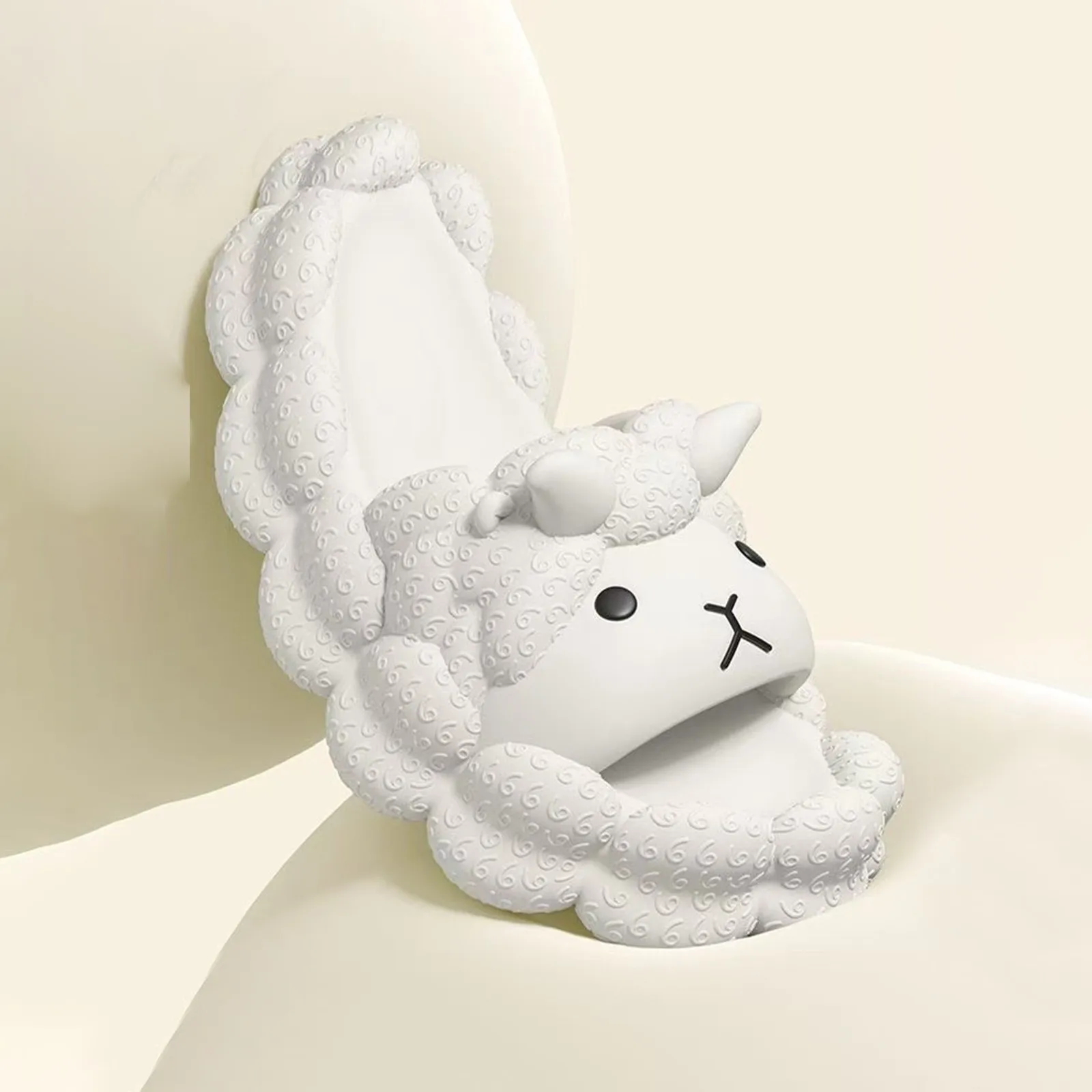 Cute Sheep Women's Slippers Soft Thick Sole Pvc Bathroom Slipper Cartoon Printed Anti Slip Couples Home Slippers