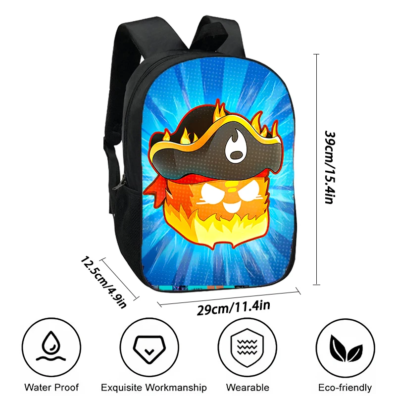 Mochila escolar Blox 3D de frutas para niños y niñas, Juego de 3 piezas, bolsos de hombro, bolsas de lápices, mochilas escolares de dibujos animados, el mejor regalo