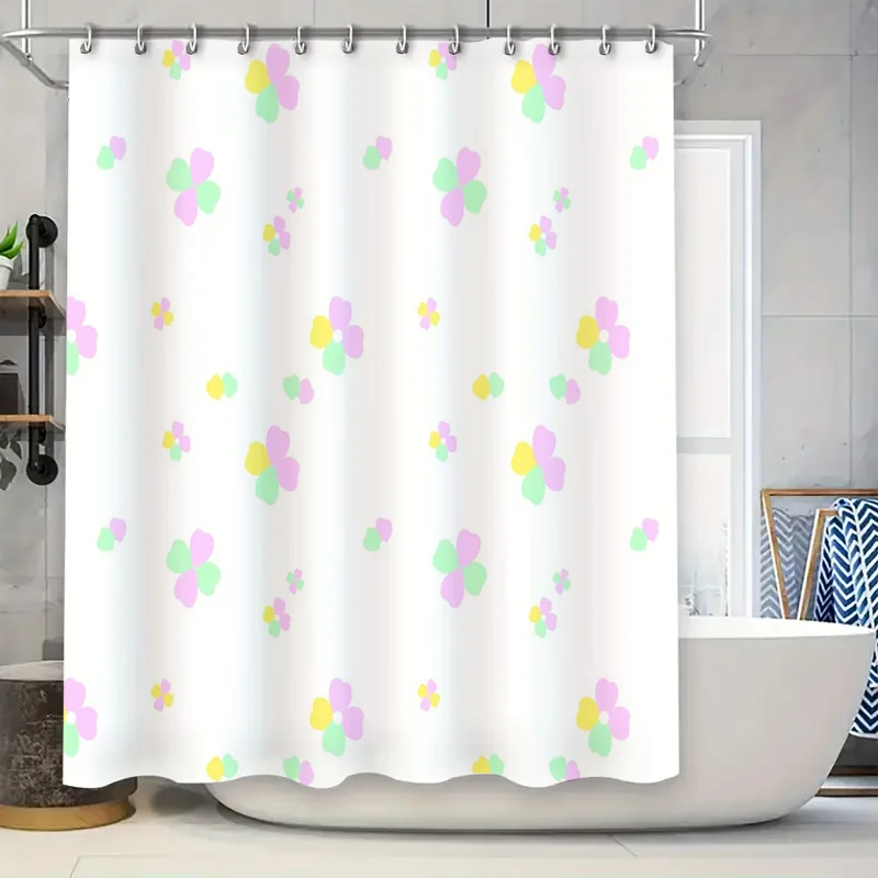 

Floral Shower Curtain Botanical Pattern Waterproof Fabric Bathroom Decor Vintage Farmhouse Rustic Nature Design Home Textile
