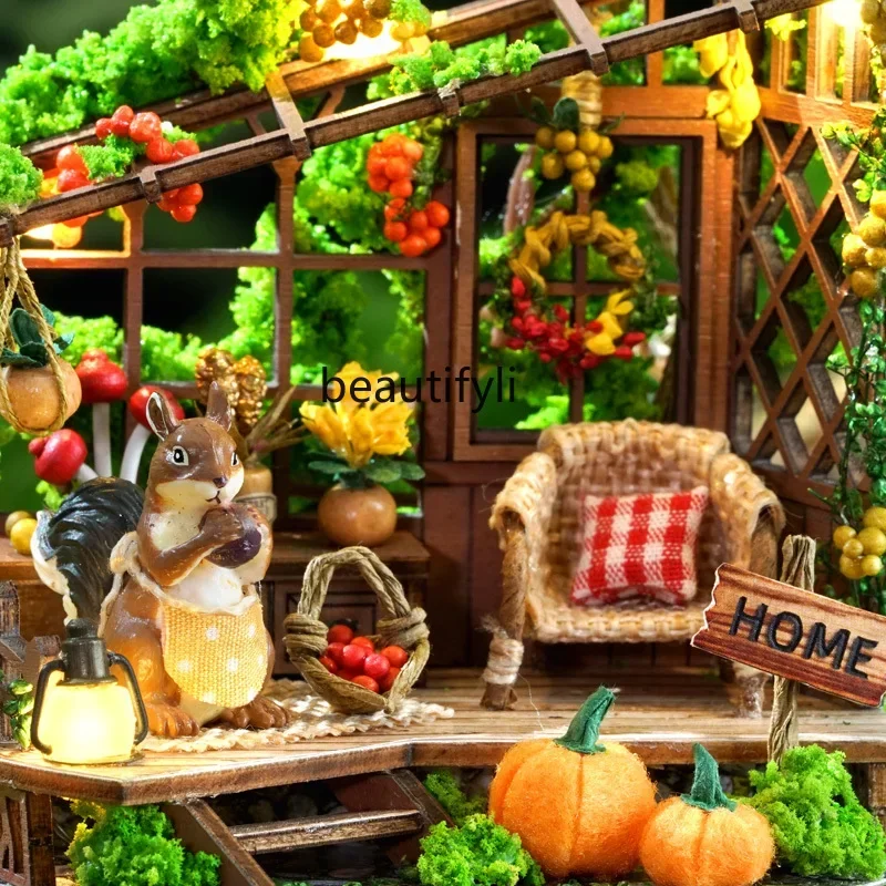 Wald Mini Haus Szene Montage Geburtstag Geschenkideen