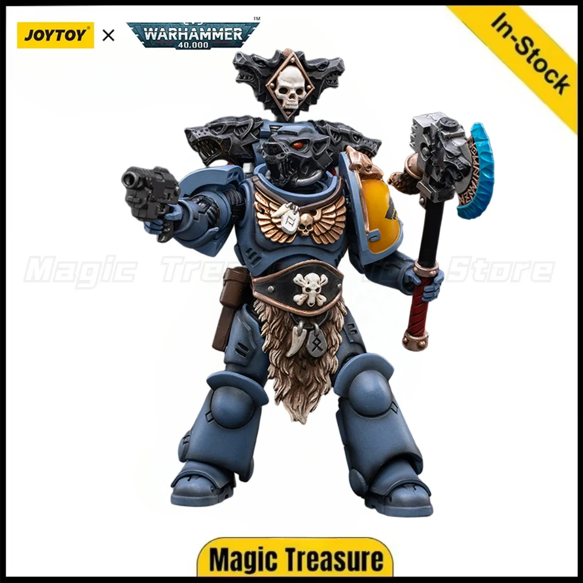 【In Stock】JOYTOY 1/18 Action Figure Warhammer 40K Space Marines Space Wolves Claw Pack Brother Olaf Toy