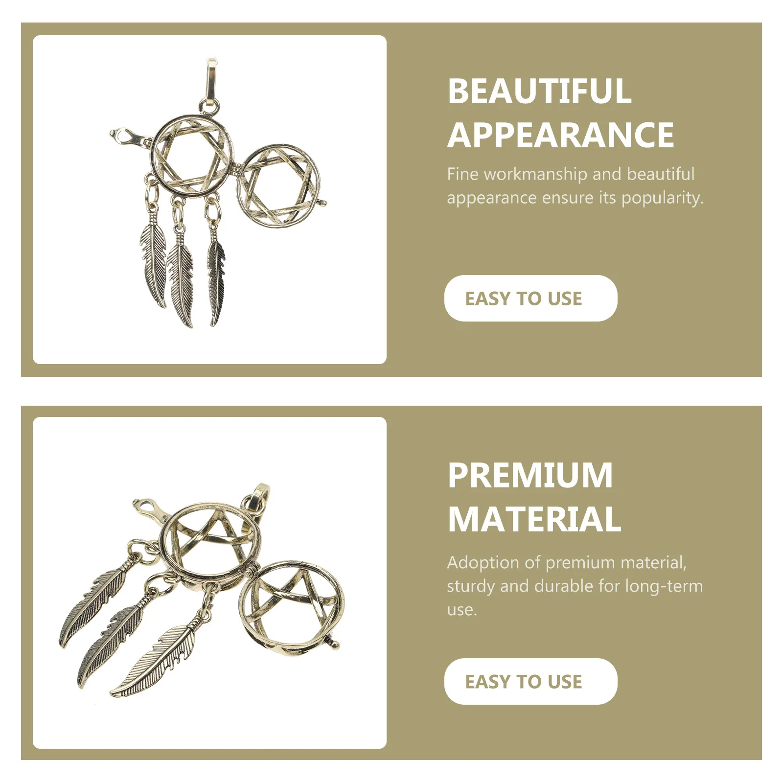 

2Pcs Alloy Dreamcatcher Pendant Openable DIY Necklace Charm Jewelry Making Accessories Aroma Pills Ball Dreamcatcher Pendant