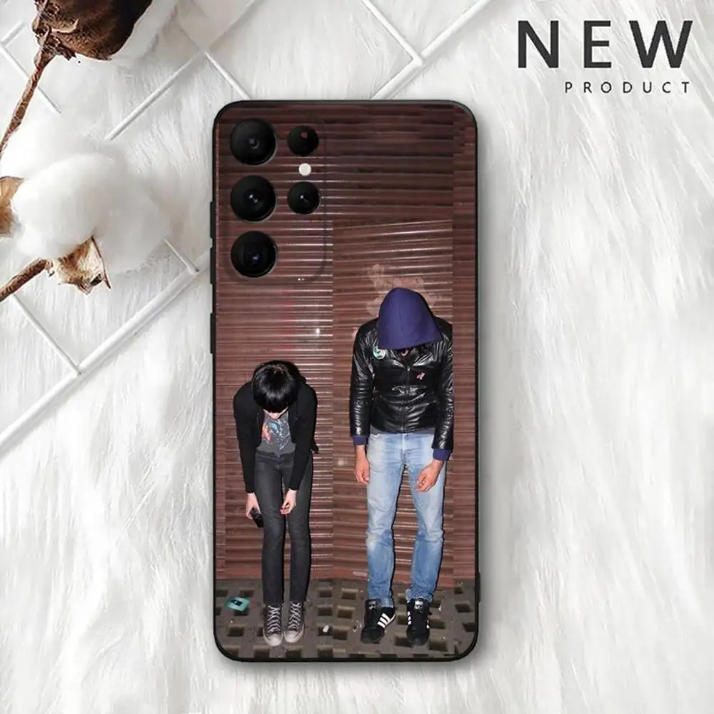 BNAD C-Crystal C-Castles Capa de telefone para Samsung S 25,24,23,22,30,21,10,9,Ultra,Plus,Lite,FE,4,5G Capa macia preta