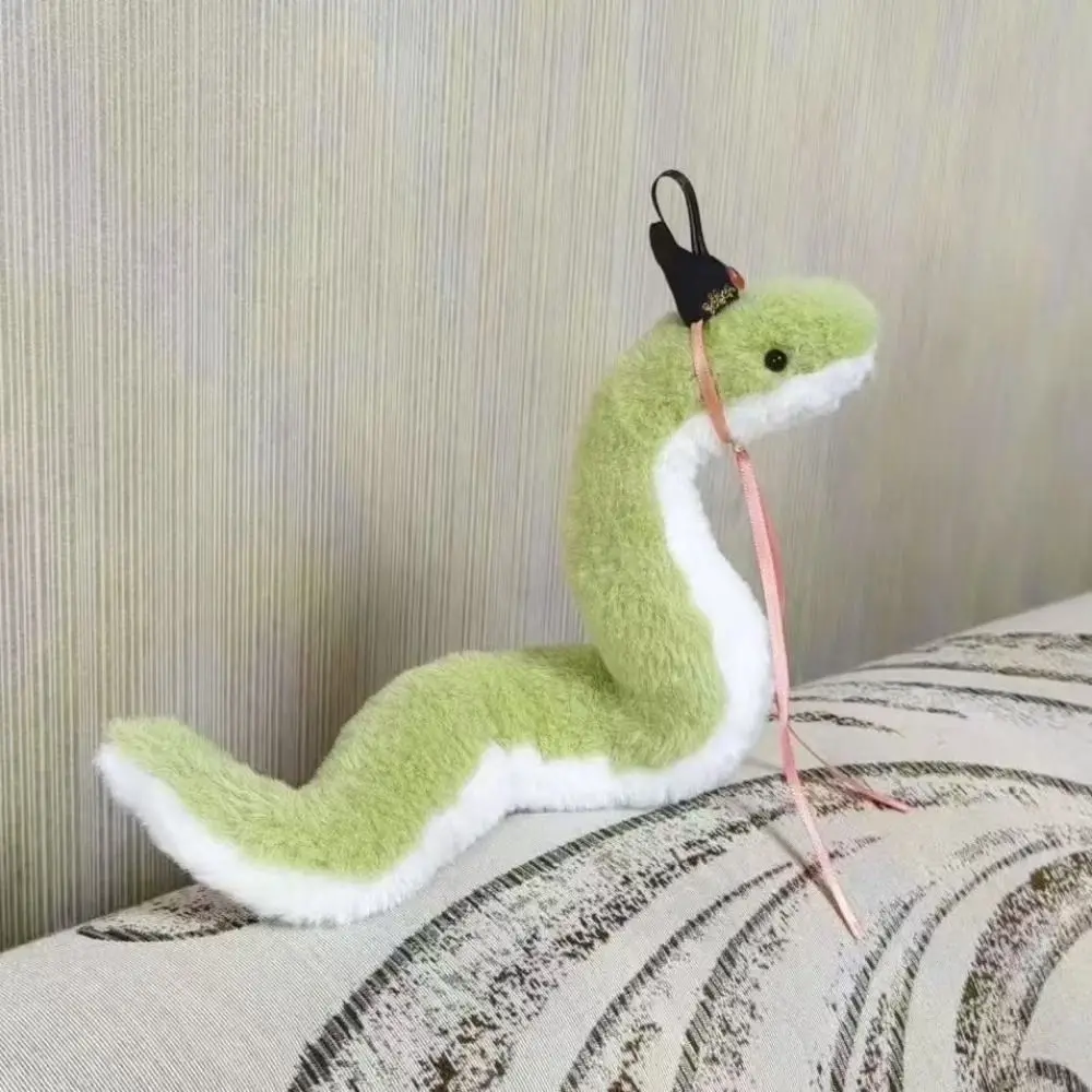 Peluche Anno del Serpente Peluche Piccolo Serpente Morbido Serpente Farcito Bambola di Peluche Avvolgente Il Braccio Comfort Serpente Verde Bambola Animale