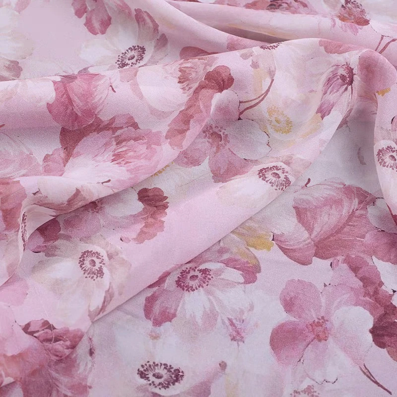 

Лимитированная летняя новинка: Ткань из 100% шелка тутового шелкопряда (жоржет) 11 момме для платьев и одежды