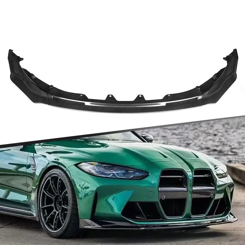 

V Style Dry Carbon Chin Lip Front Bumper Spoiler Rocker Winglet Splitter For BMW G80 M3 G82 G83 M4 Add 2020+，100% tested well