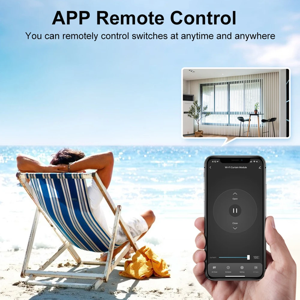 Tuya WiFi/Zigbee وحدة تبديل الستار الذكية الستائر الدوارة مصراع المحرك الكهربائي App التحكم عن بعد دعم أليكسا جوجل المنزل