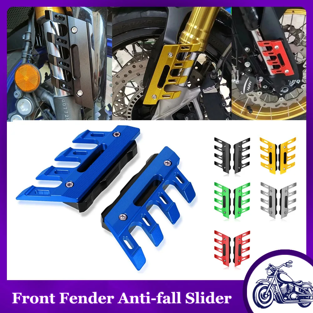 

Motorcycle Mudguard Front Fork Protector Guard Block Front Fender Anti-fall Slider Compatible with YAMAHA YZF R1 R1M R25 R3 R6