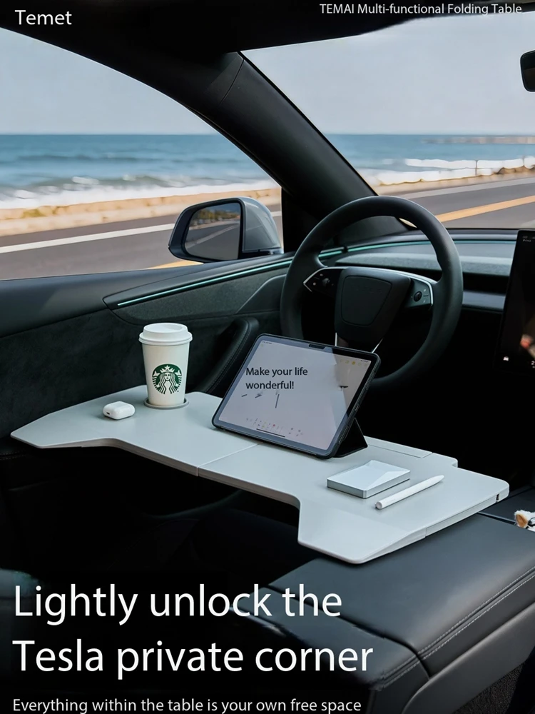 Compatible with Modely/3/yl Refresh Car Trays, In-Car Folding Tables, and Passenger-Side Car Tables