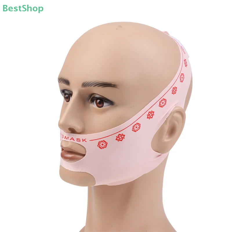 💕 Banda de correa antiarrugas para levantamiento facial en forma de V, vendaje adelgazante para mejillas y barbilla, correa antironquidos para respirar la boca