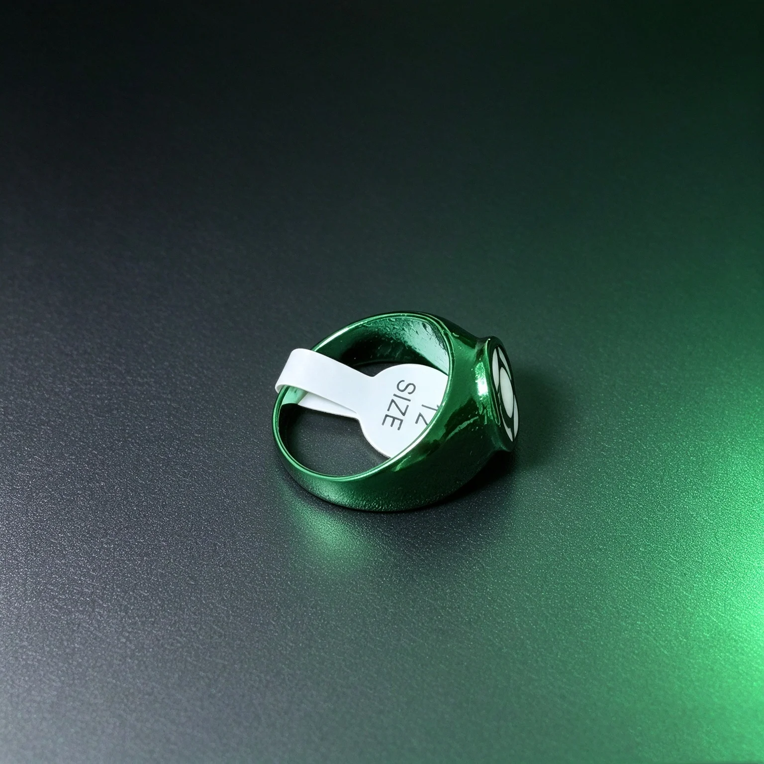 Green Energy Symbol Ring, Luminous Ring Statement Ring, Fantasy Hero Style Jewelry, Collectible Film Fan Accessory, Unisex Gift