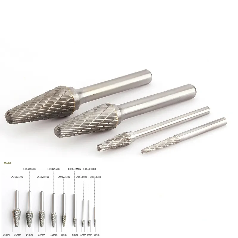 

Tungsten Steel Hard Rotary Alloy Metal Grinding Head 1pcs Boring Cutter L-type Conical Dome Rotary Files