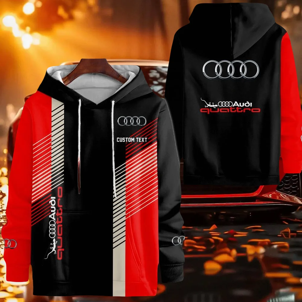 

Новая популярная толстовка с логотипом Audi и буквенным 3D-печатью, модная высококачественная дышащая повседневная удобная уличная толстовка для взрослых