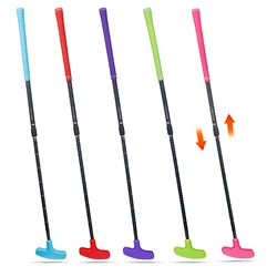 Confezione da 5 mazze da Golf a due vie Mini Golf Putter lunghezza regolabile destra o sinistra Set per bambini, uomini e donne