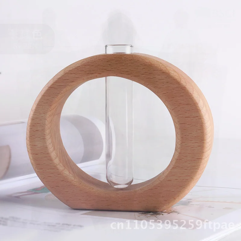 Solid Wood Hydroponic Planting Pot Essential Oil Bottle Home Decor Aromatherapy Flower Container Cross-border Supply Ornament