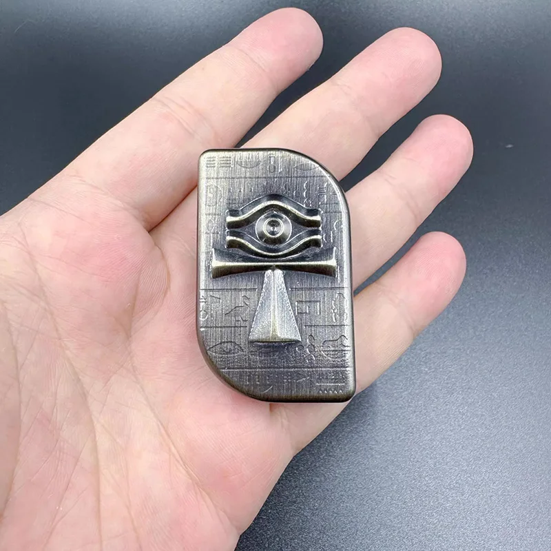 ミレニアムアイ EDC メカニカルスライドブロック回転指先ジャイロスコープ、デスクトップおもちゃの減圧とリラックス用