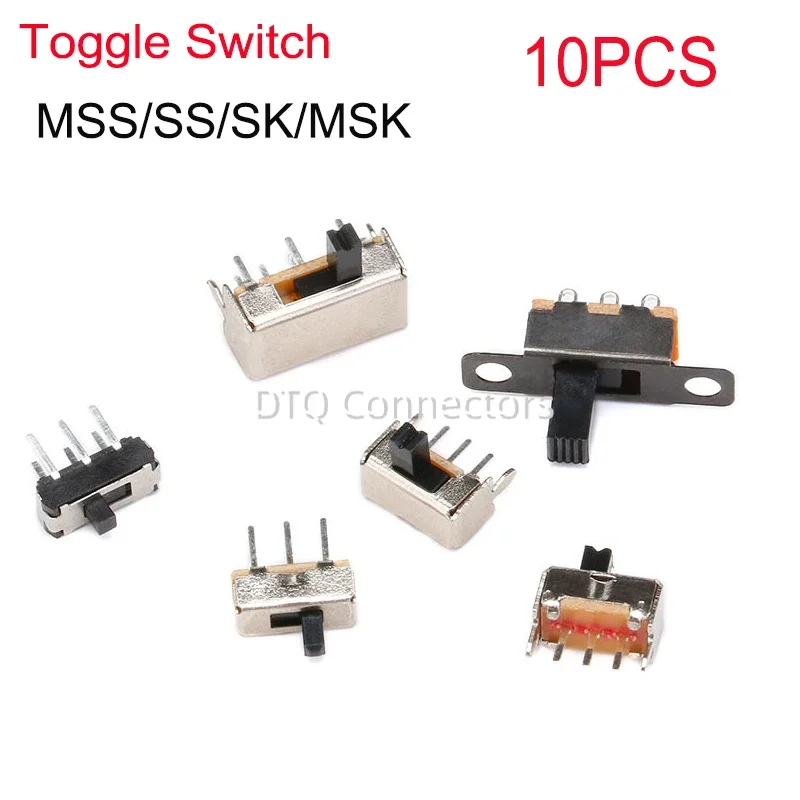 10PCS Toggle Switch Micro Power Switch Sliding Single And Double Row In-Line Horizontal Gear 2 Gear 3 Gear Fluctuation Band