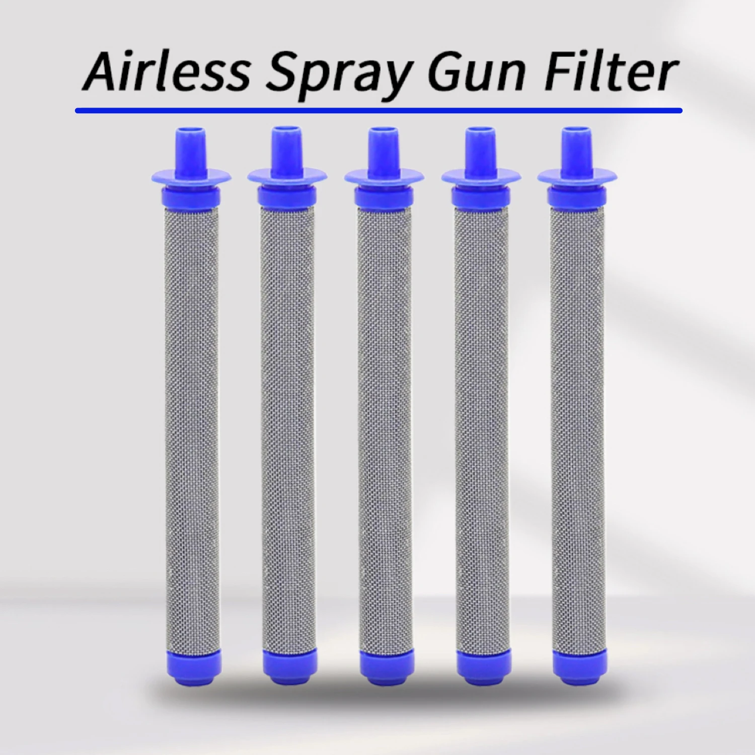 5pcs Blue Airless Spray Gun Filters, 60 Mesh Replacement High Pressure Spraying Accessories