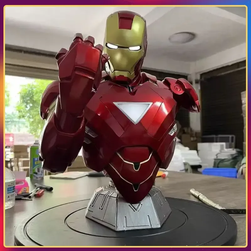 

【In Stock】Iron Man Action Figure Model - Marvel Collectible Toy Half-Length Statue Chest Portrait for Fans of Action Figures Toy