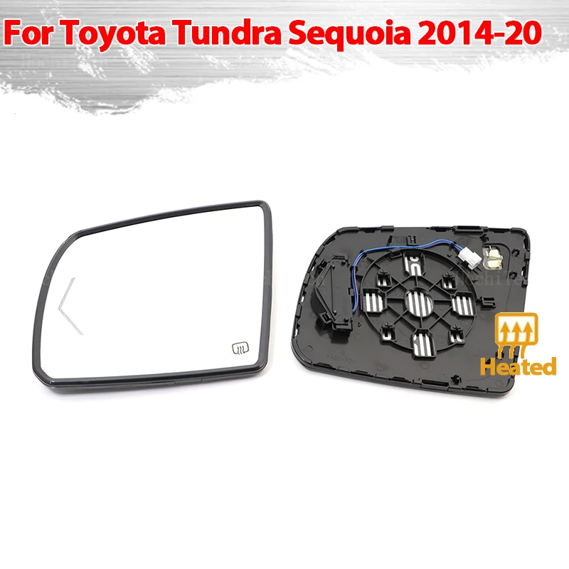 

Left Right Side Heated Mirror Glass LH RH Lens Replacement for Toyota Tundra 2014-2020, Sequoia 2018-2020