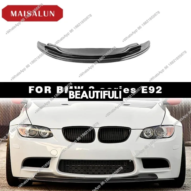 ZAIQU Jiuzhou Auto GTS Style for 3 Series E92 E93 M3 2006-2013 Carbon Fiber Front Bumper  Lip view 3