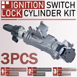 Interruptor de encendido para coche, cerradura de dirección, cilindro de barril y llave para Audi A3, Skoda Octavia, VW Golf, Jetta, Golf, Caddy, Touran, Tiguan