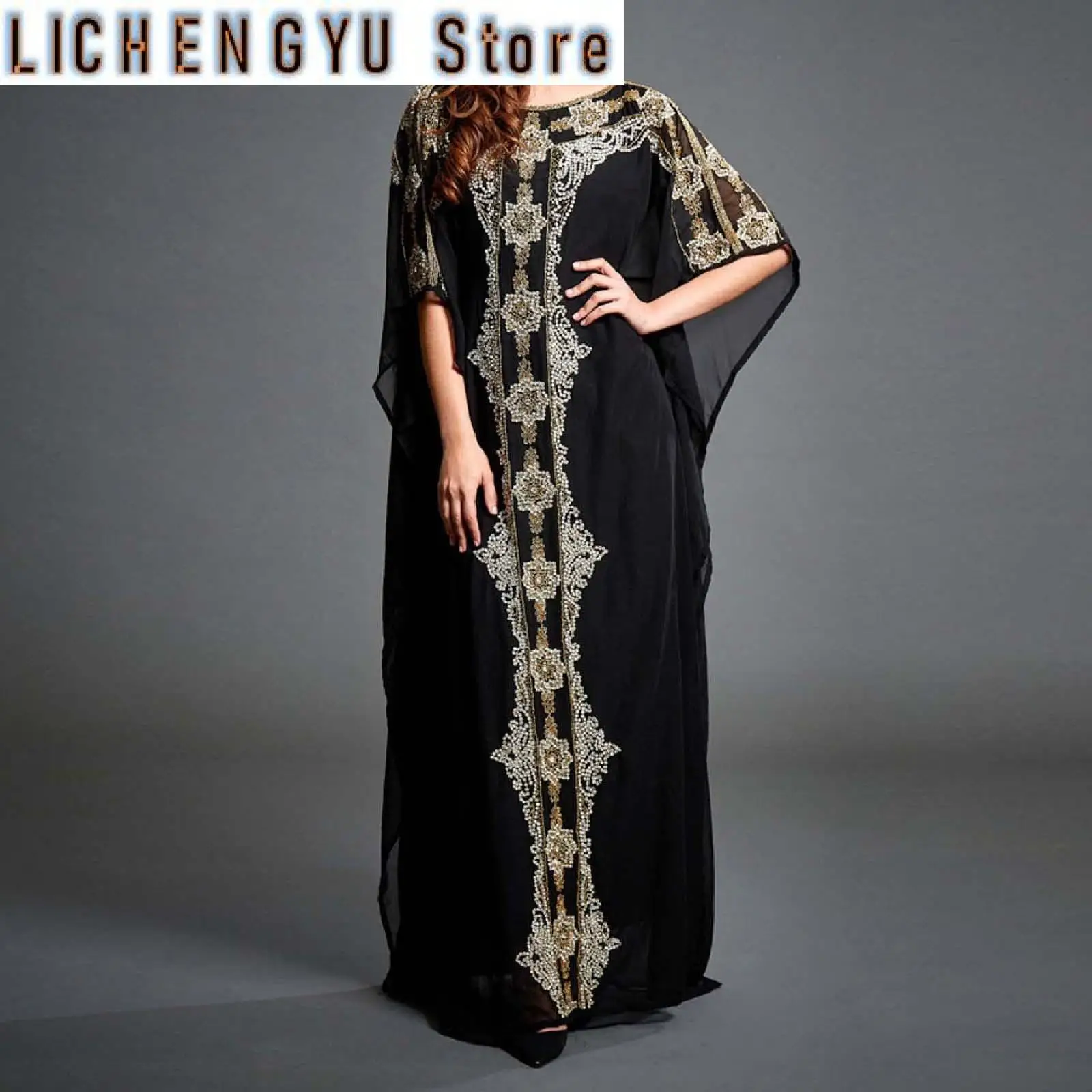 

Female Dresses Outfits Women'S Muslim Dress V Neck Dress Full Length Kaftan Daily Casual Dress Vestidos De Fiesta Elegantes