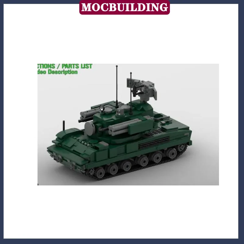 MOC Military 2K22 Tank 1:34 Scale Model Building Block Transport Vehicle Boy Collection Toy Gifts